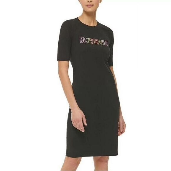 DKNY Sport Womens Ombre Logo Dress Black Size Small NWTs - Picture 11 of 16